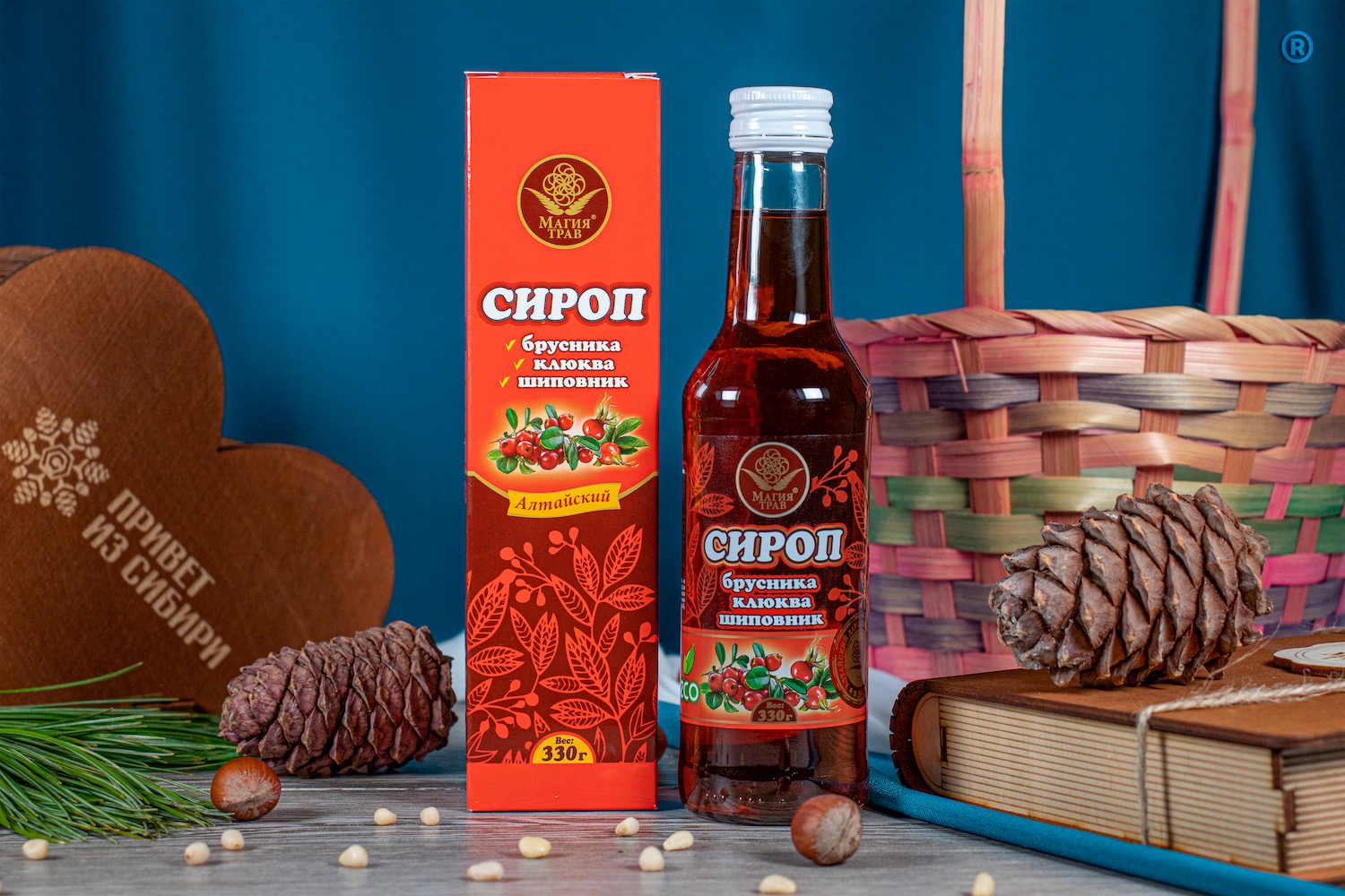 Сироп брусника/клюква/шиповник