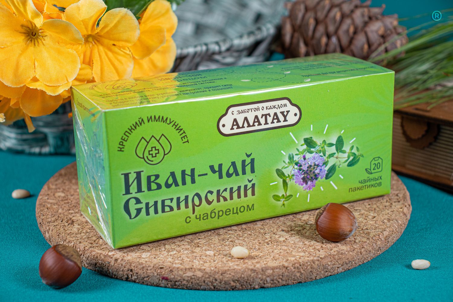 Фиточай Иван-чай с чабрецом, фильтр-пакеты 2г.*20