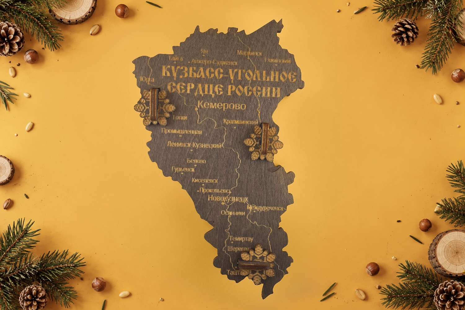 Шкатулка Кузбасс карта